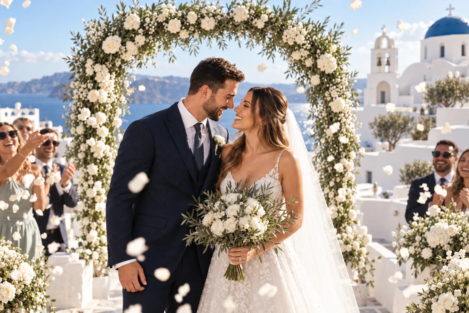 Wedding ceremony in Santorini