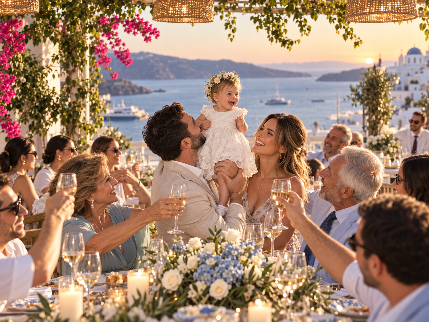 Baptism celebration at the table